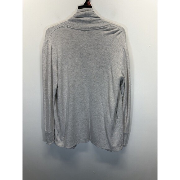 Athleta Women's Cardigan Sweater Small Gray Pranayama Wrap Thumb Holes Modal Gym - Picture 8 of 13